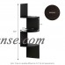 Furinno 3 Tier Wall Mount Floating Corner Radial Shelf, 2FR16126EX Set of 2, Espresso   564259436